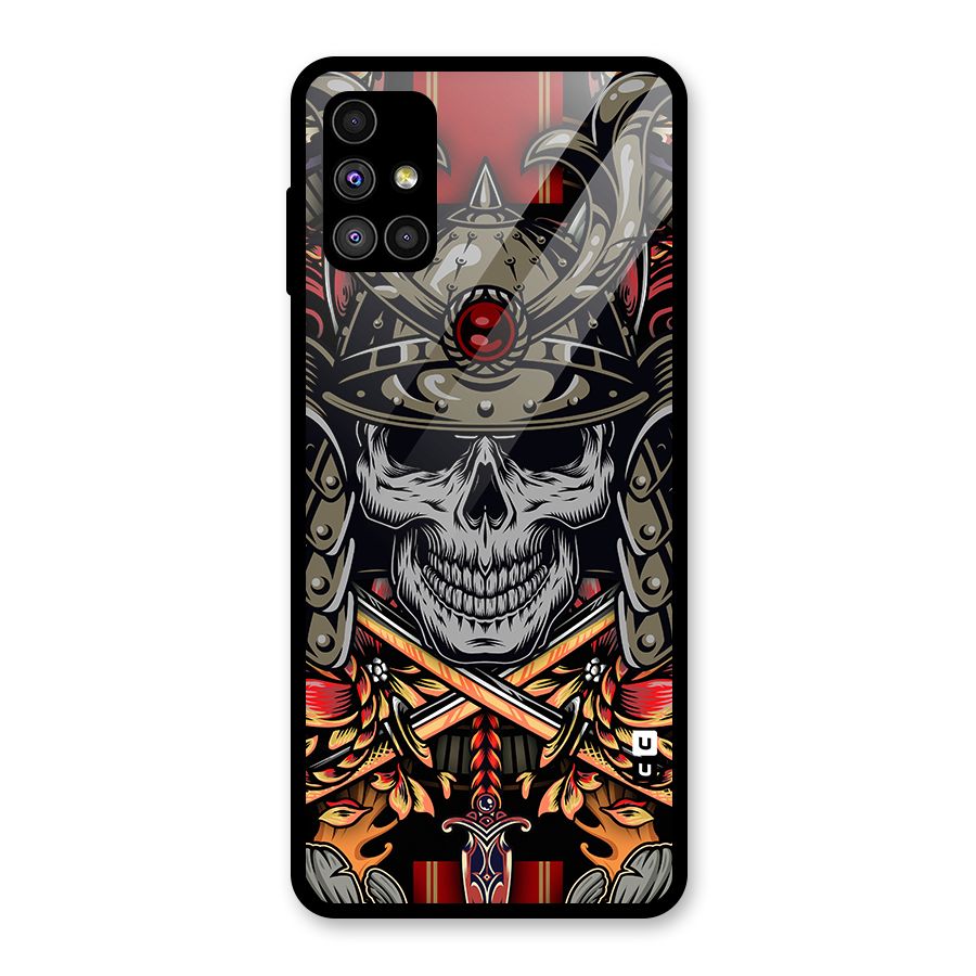 Skull Swords Snakes Glass Back Case for Galaxy M51