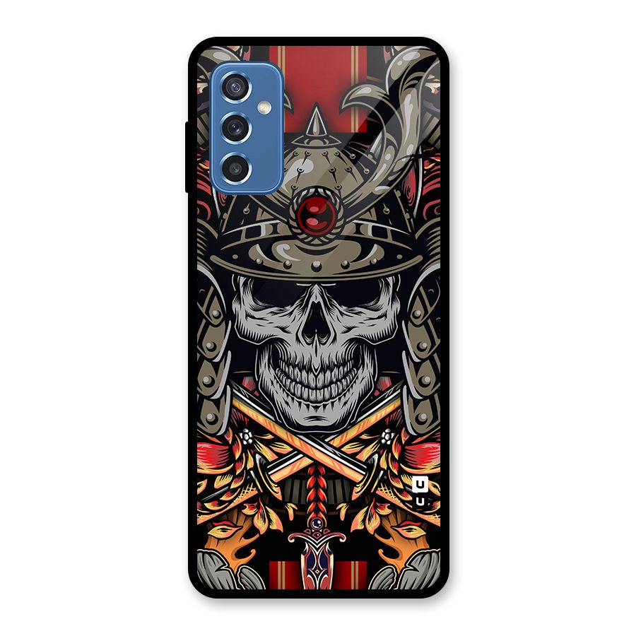 Skull Swords Snakes Glass Back Case for Galaxy M52 5G