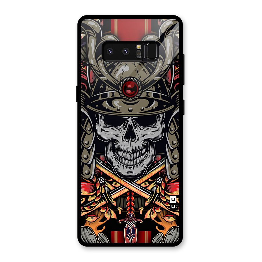 Skull Swords Snakes Glass Back Case for Galaxy Note 8