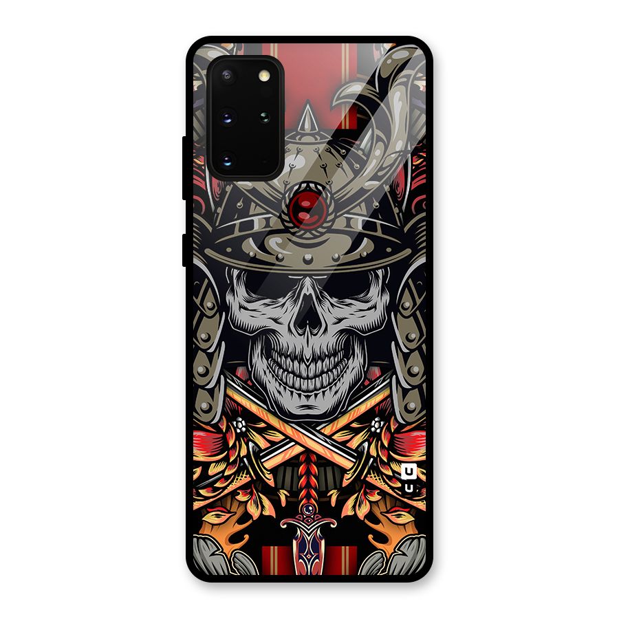 Skull Swords Snakes Glass Back Case for Galaxy S20 Plus