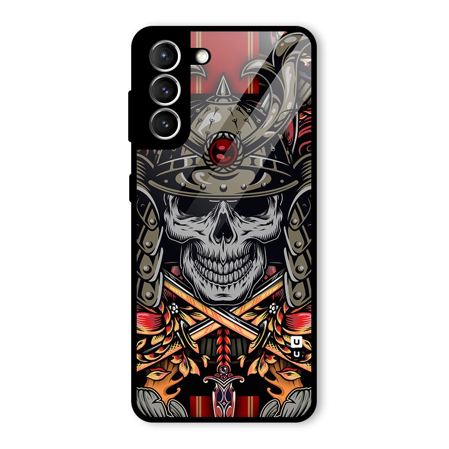 Skull Swords Snakes Glass Back Case for Galaxy S21 5G
