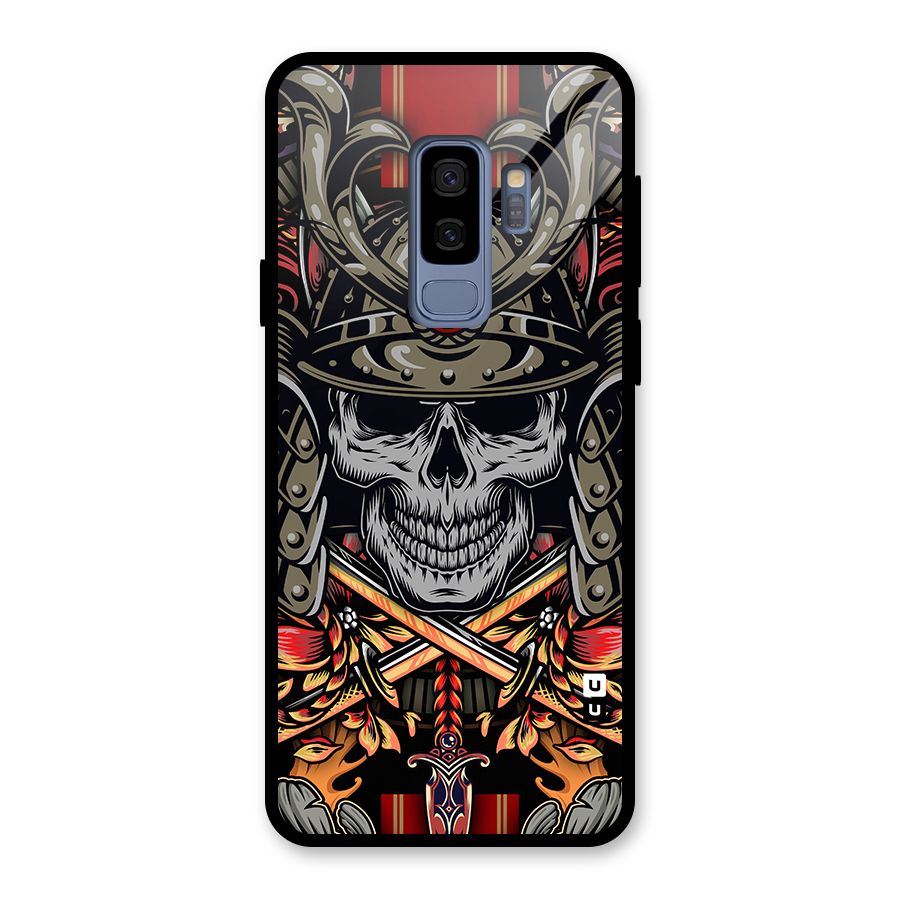 Skull Swords Snakes Glass Back Case for Galaxy S9 Plus