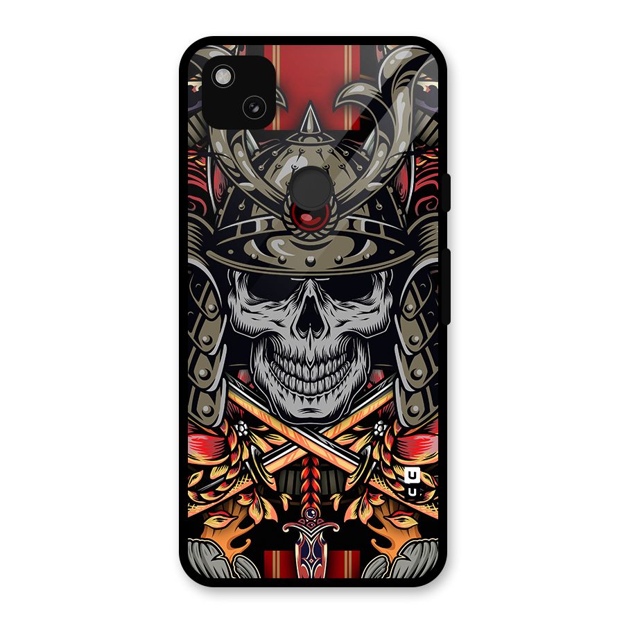 Skull Swords Snakes Glass Back Case for Google Pixel 4a