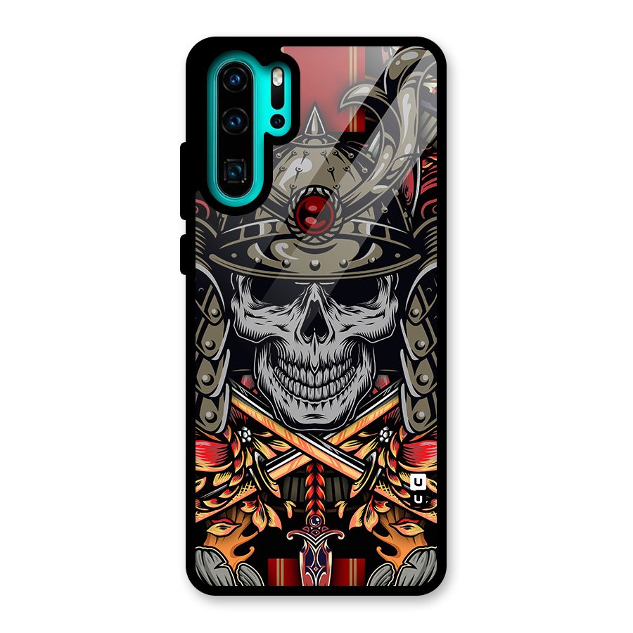 Skull Swords Snakes Glass Back Case for Huawei P30 Pro