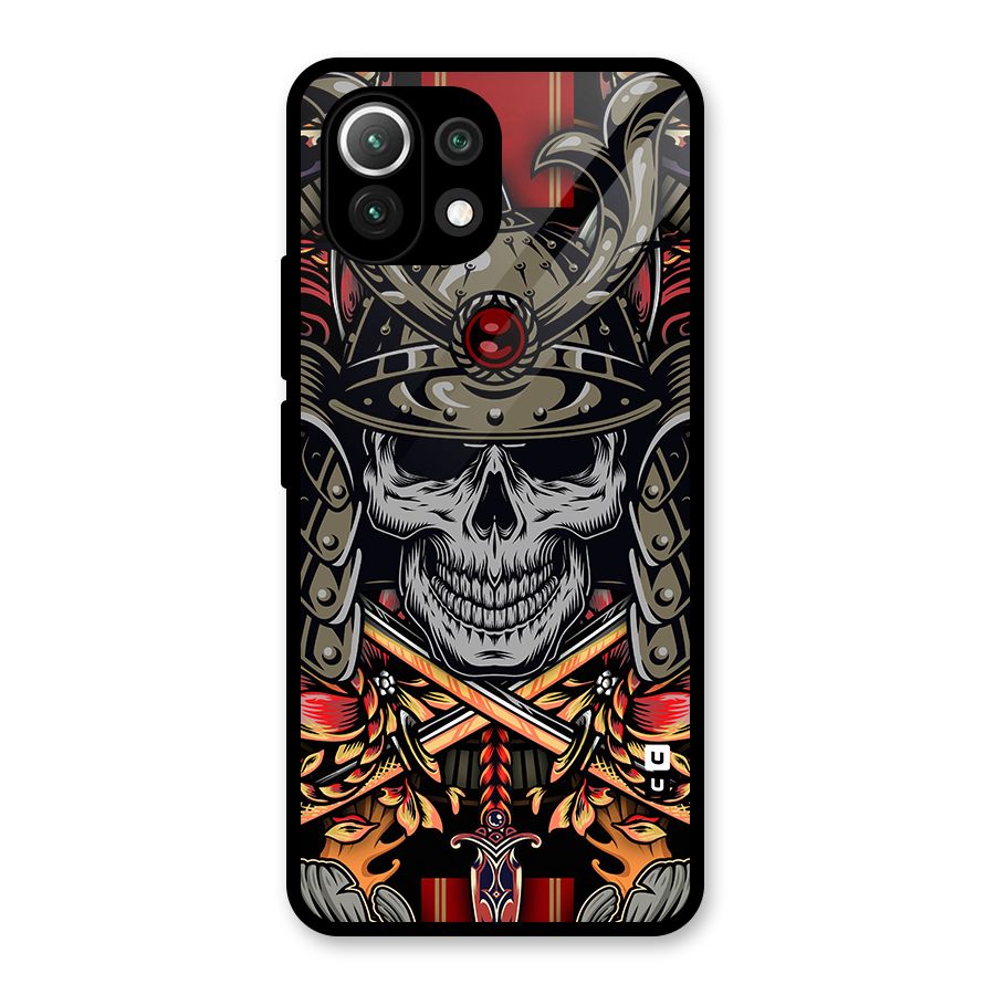 Skull Swords Snakes Glass Back Case for Mi 11 Lite