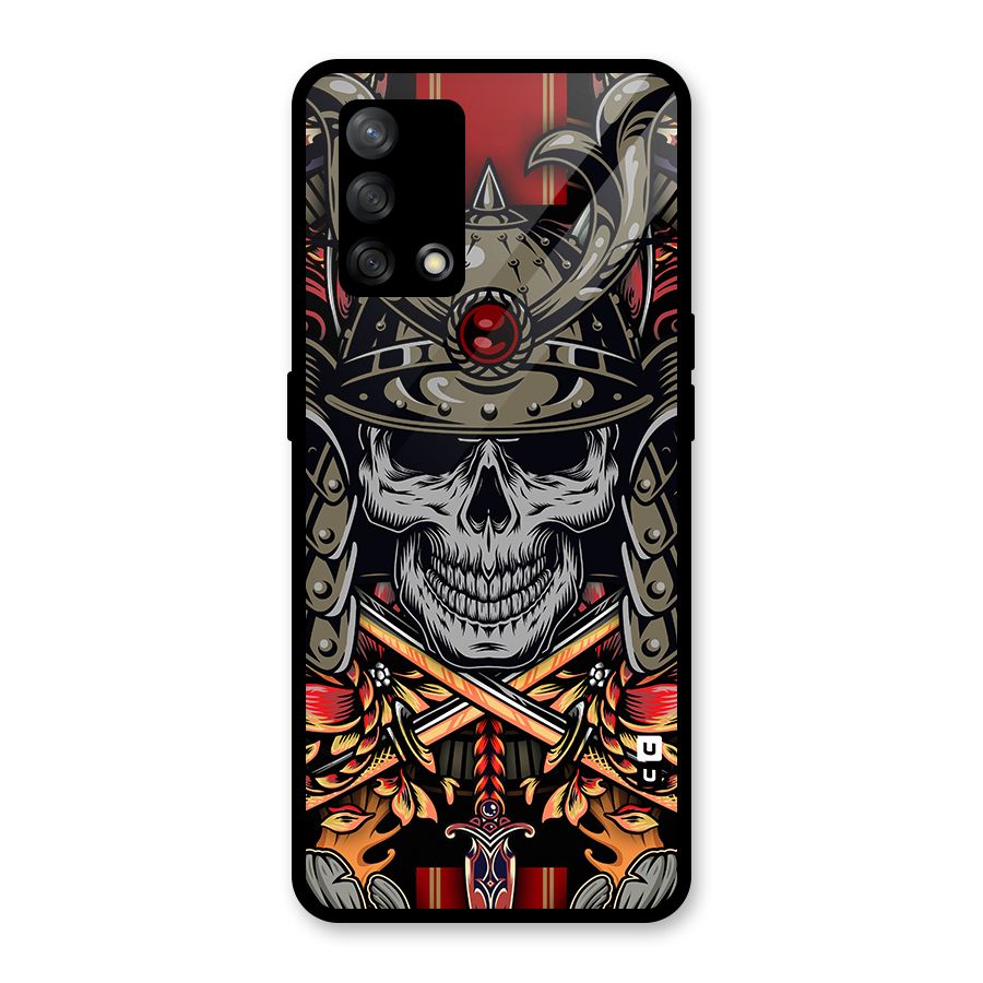 Skull Swords Snakes Glass Back Case for Oppo F19