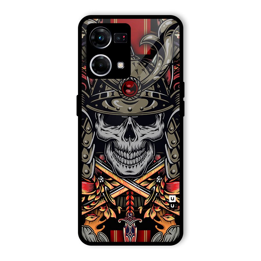 Skull Swords Snakes Glass Back Case for Oppo F21 Pro 4G