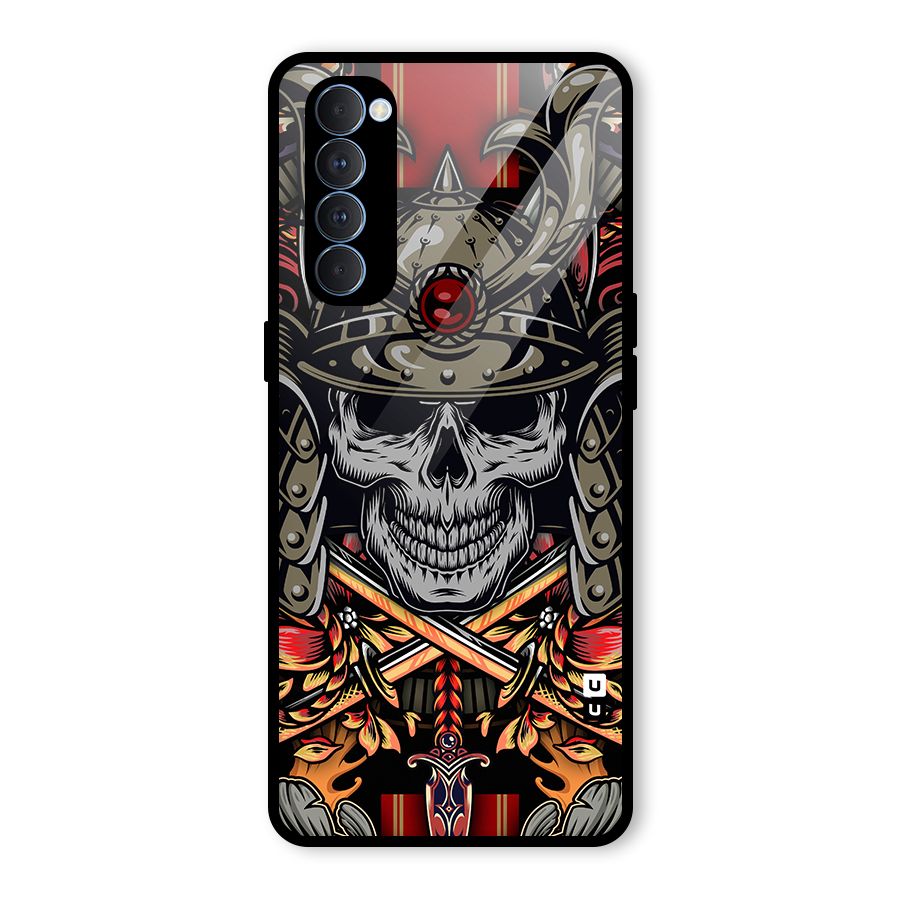 Skull Swords Snakes Glass Back Case for Oppo Reno4 Pro