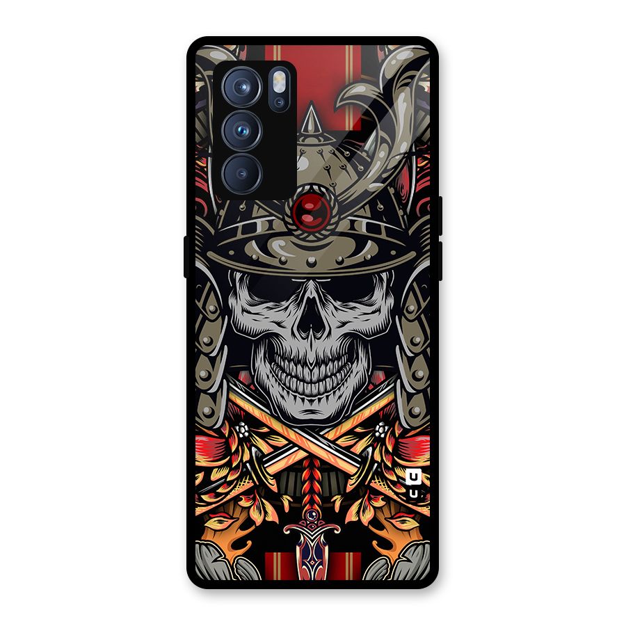 Skull Swords Snakes Glass Back Case for Oppo Reno6 Pro 5G