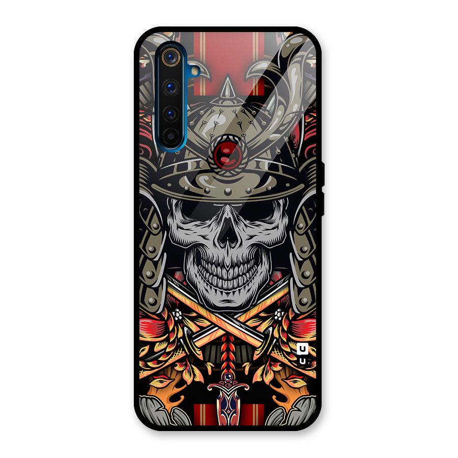 Skull Swords Snakes Glass Back Case for Realme 6 Pro