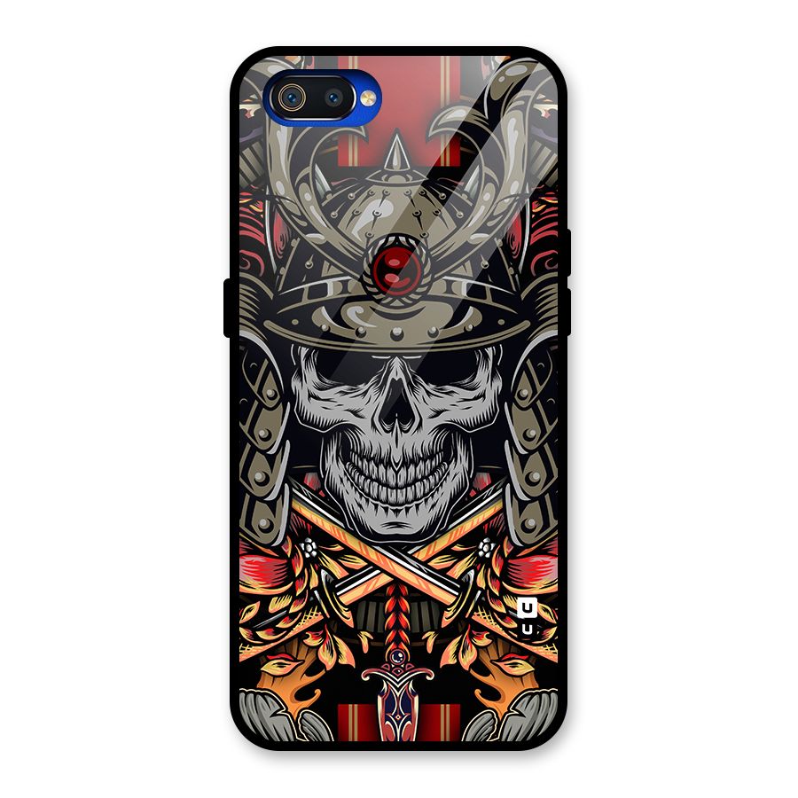 Skull Swords Snakes Glass Back Case for Realme C2