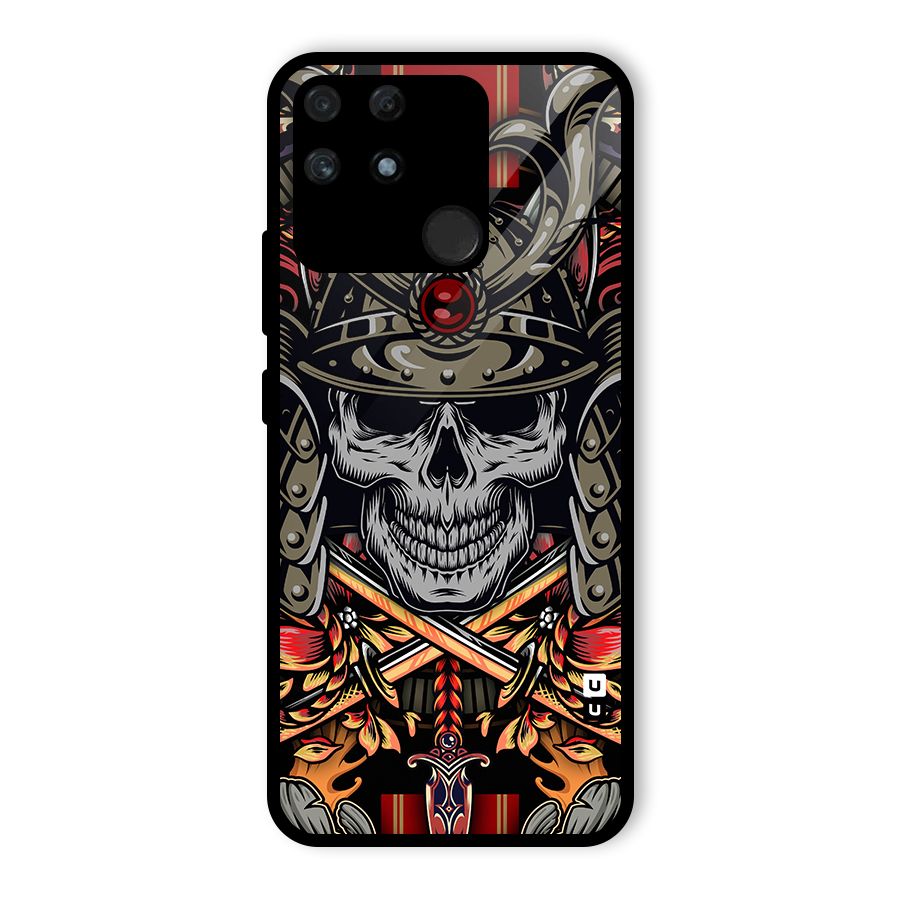 Skull Swords Snakes Glass Back Case for Realme Narzo 50A