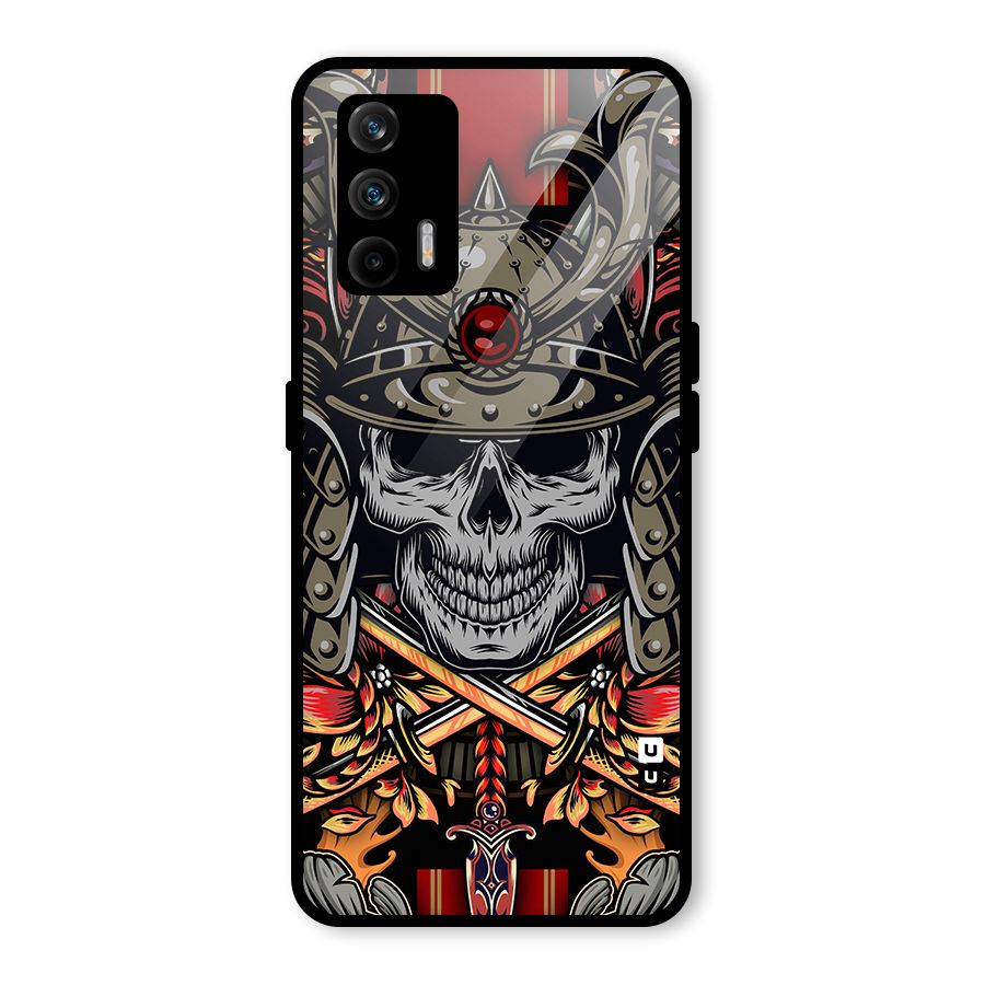 Skull Swords Snakes Glass Back Case for Realme X7 Max