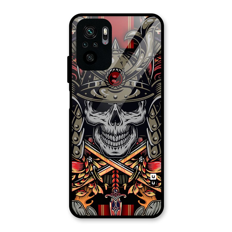 Skull Swords Snakes Glass Back Case for Redmi Note 10
