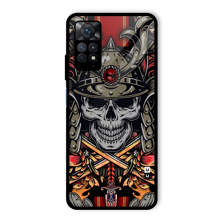Skull Swords Snakes Glass Back Case for Redmi Note 11 Pro