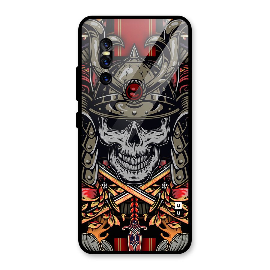 Skull Swords Snakes Glass Back Case for Vivo V15 Pro