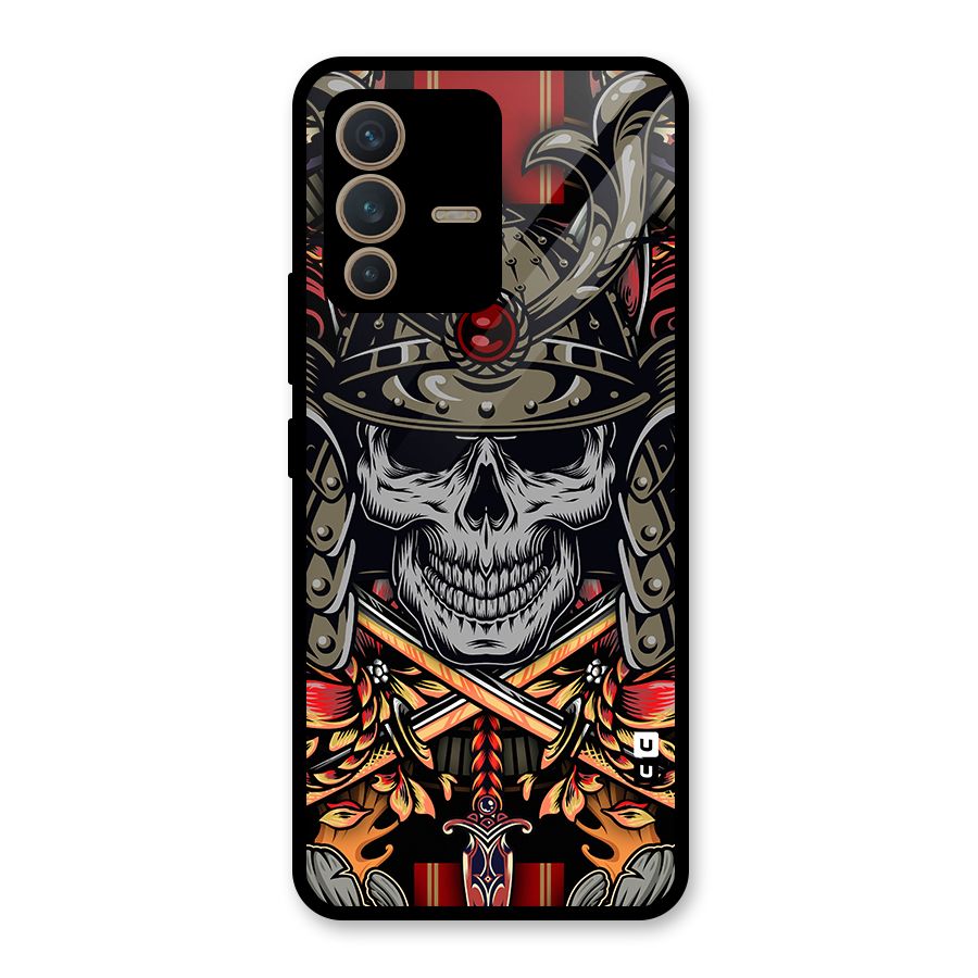 Skull Swords Snakes Glass Back Case for Vivo V23 5G
