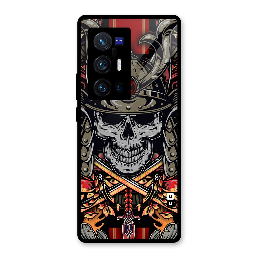 Skull Swords Snakes Glass Back Case for Vivo X70 Pro Plus