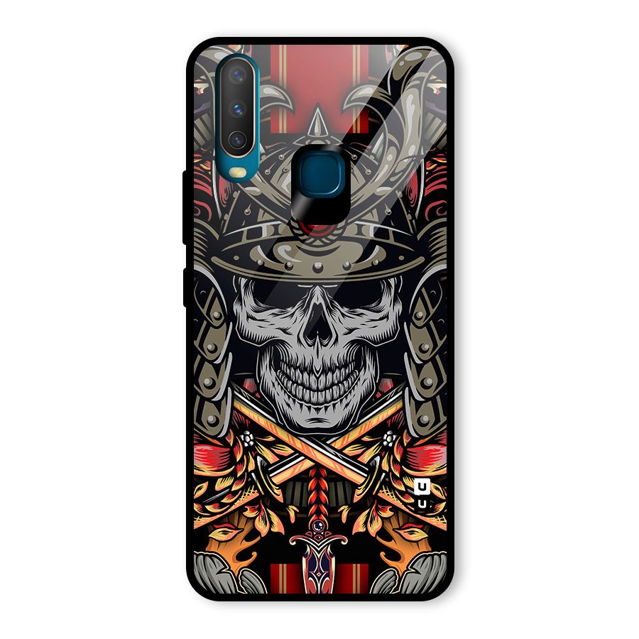 Skull Swords Snakes Glass Back Case for Vivo Y12
