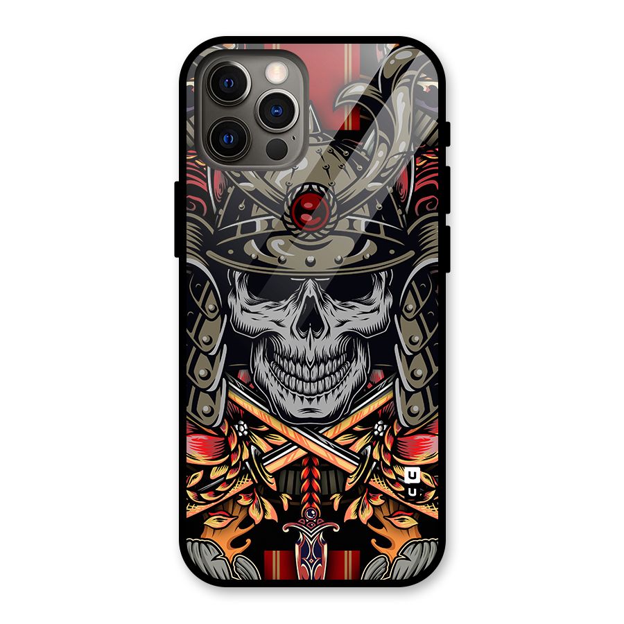 Skull Swords Snakes Glass Back Case for iPhone 12 Pro
