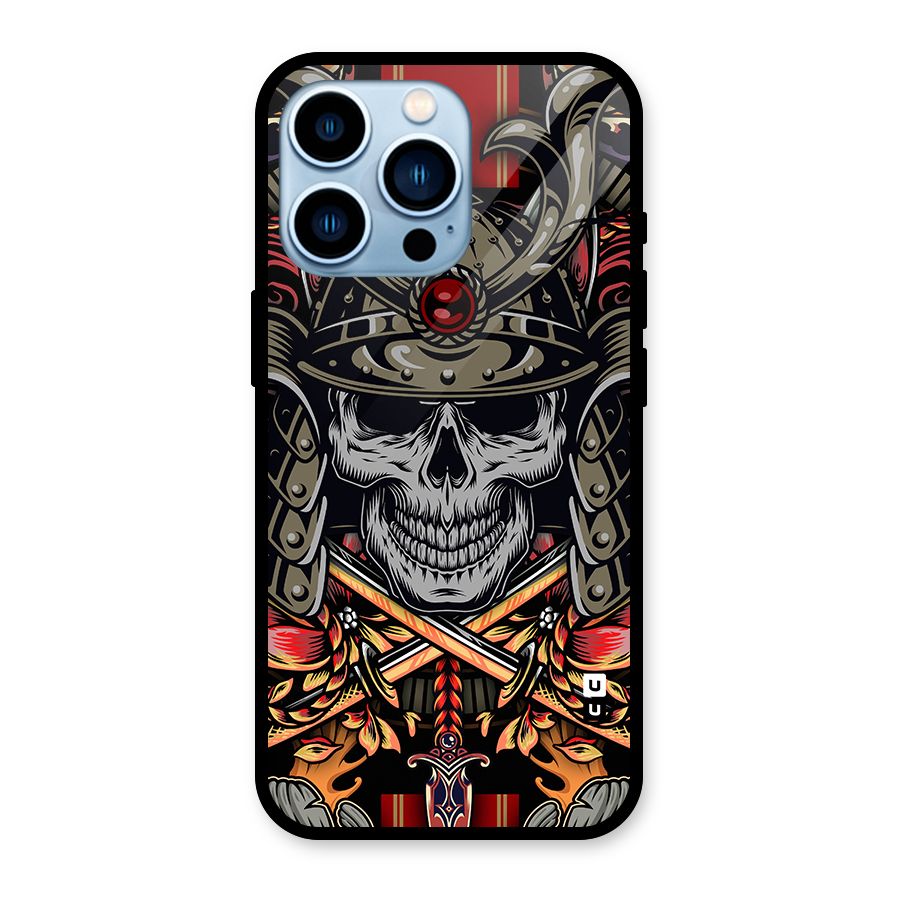 Skull Swords Snakes Glass Back Case for iPhone 13 Pro