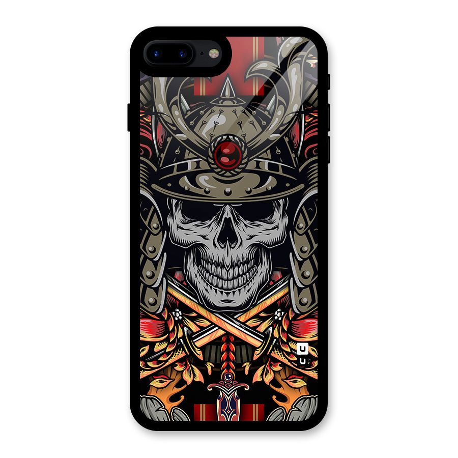 Skull Swords Snakes Glass Back Case for iPhone 8 Plus