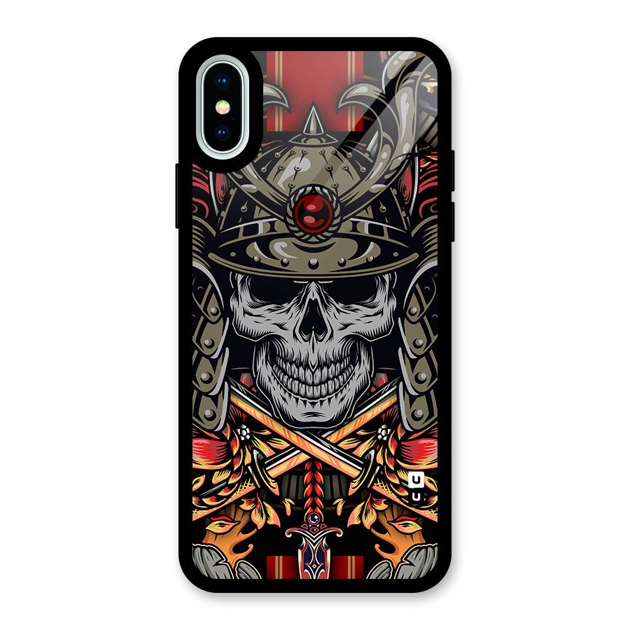 Skull Swords Snakes Glass Back Case for iPhone X