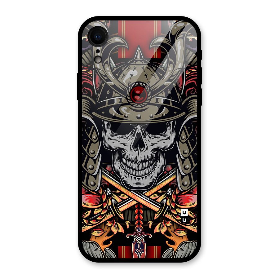 Skull Swords Snakes Glass Back Case for iPhone XR
