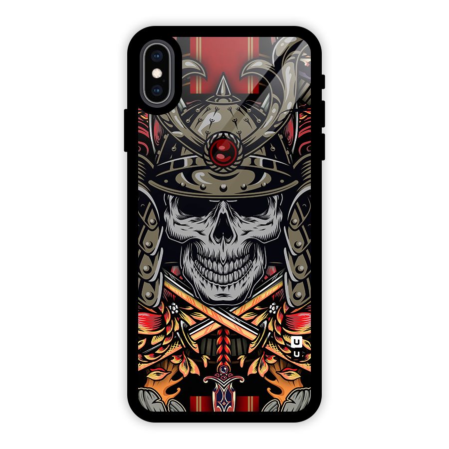Skull Swords Snakes Glass Back Case for iPhone XS Max