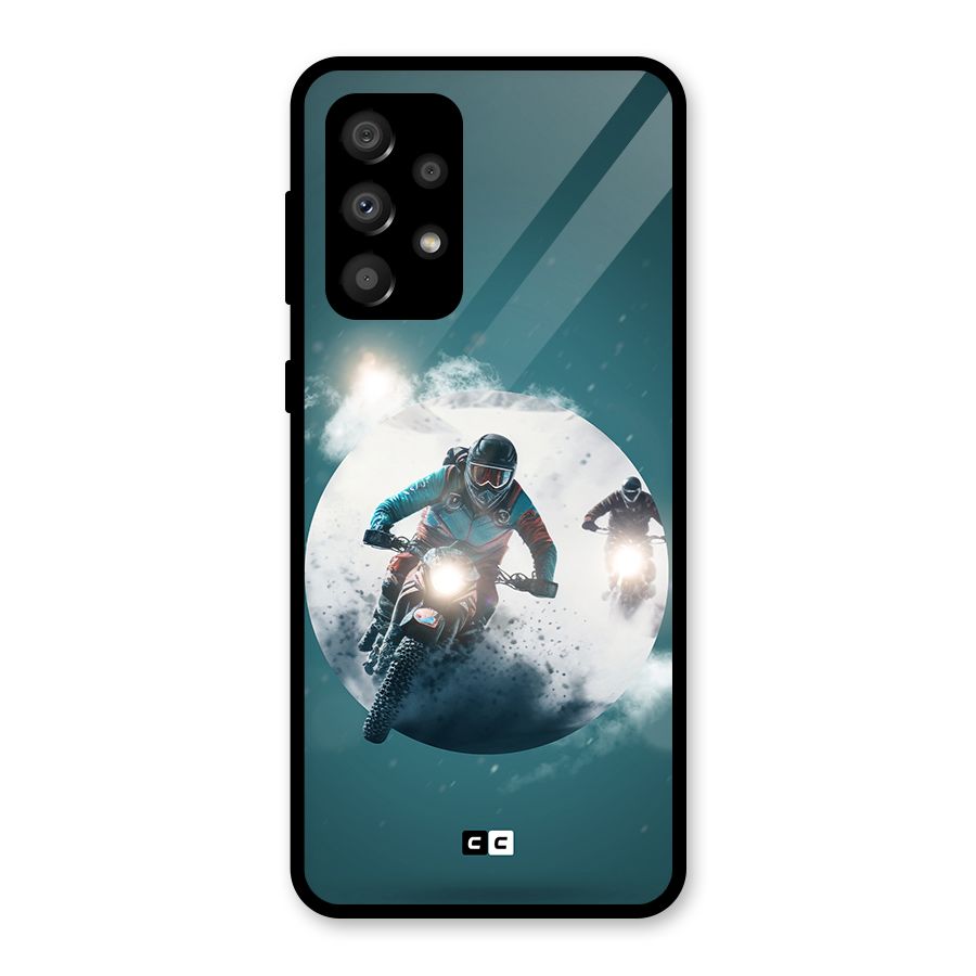 Sky Biker Glass Back Case for Galaxy A32