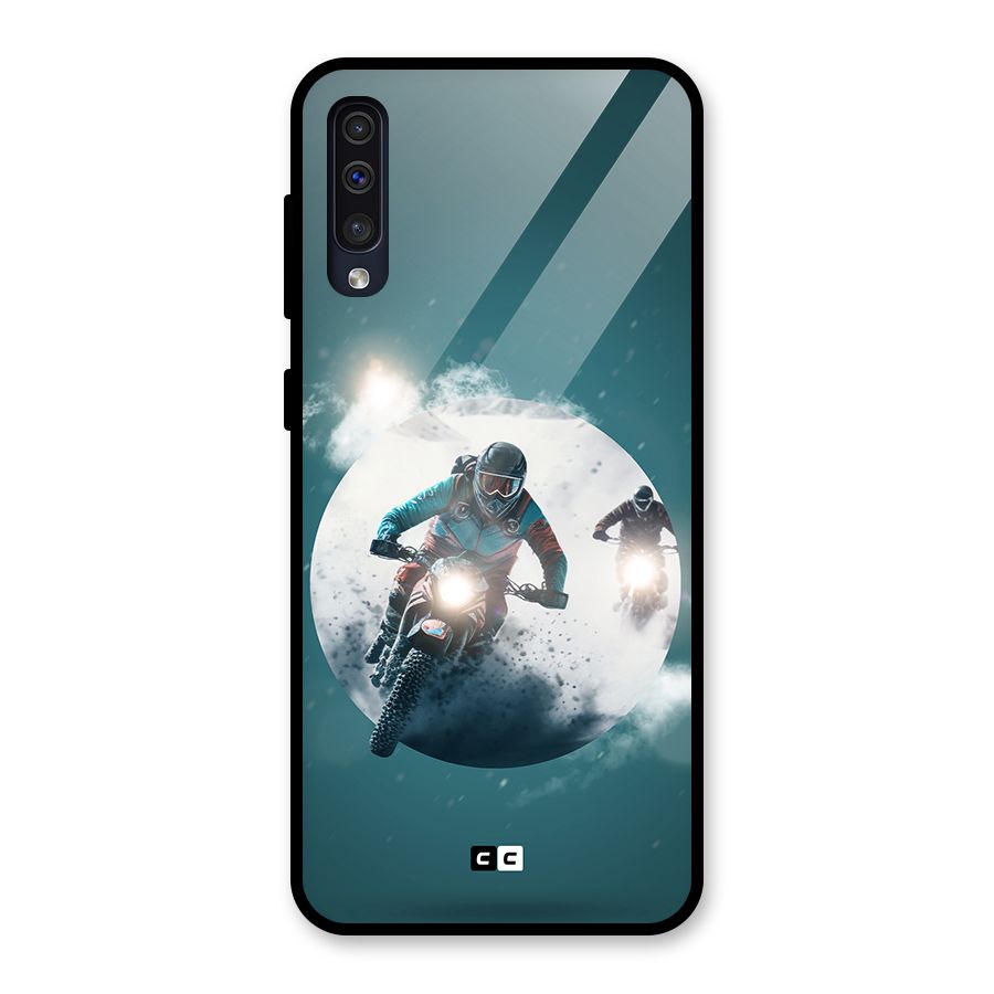 Sky Biker Glass Back Case for Galaxy A50