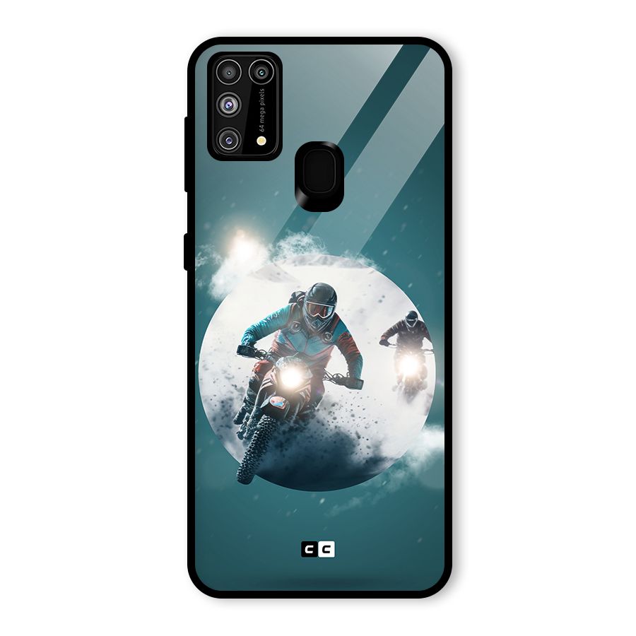 Sky Biker Glass Back Case for Galaxy F41