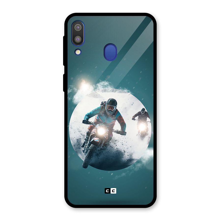 Sky Biker Glass Back Case for Galaxy M20