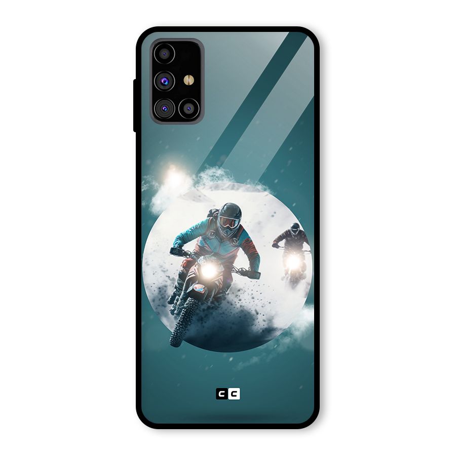 Sky Biker Glass Back Case for Galaxy M31s