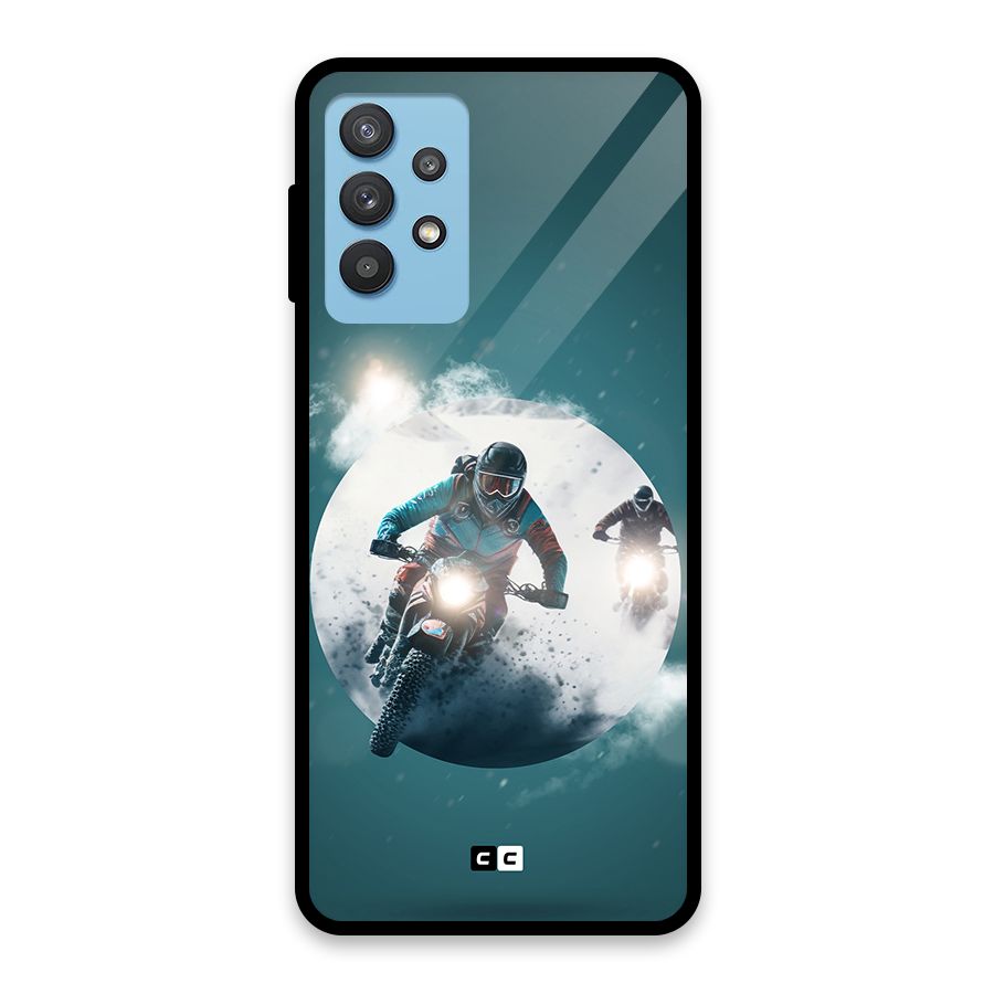 Sky Biker Glass Back Case for Galaxy M32 5G