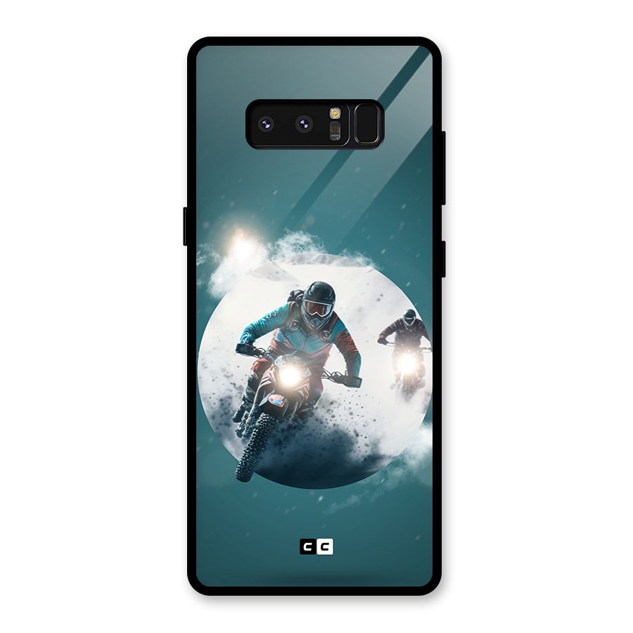 Sky Biker Glass Back Case for Galaxy Note 8