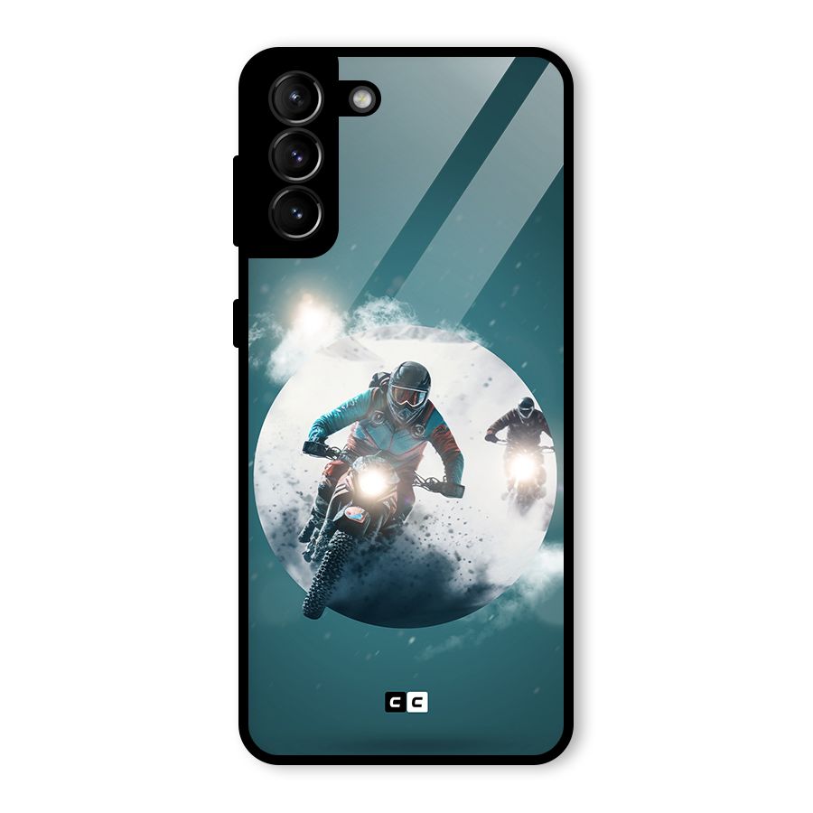 Sky Biker Glass Back Case for Galaxy S21 Plus