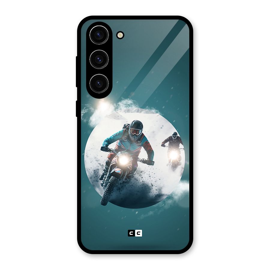 Sky Biker Glass Back Case for Galaxy S23 Plus