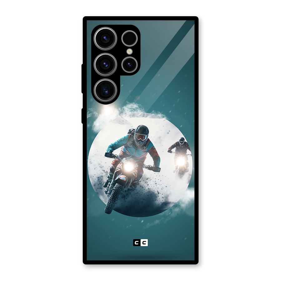 Sky Biker Glass Back Case for Galaxy S23 Ultra