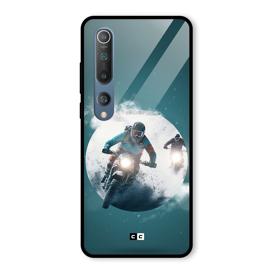 Sky Biker Glass Back Case for Mi 10