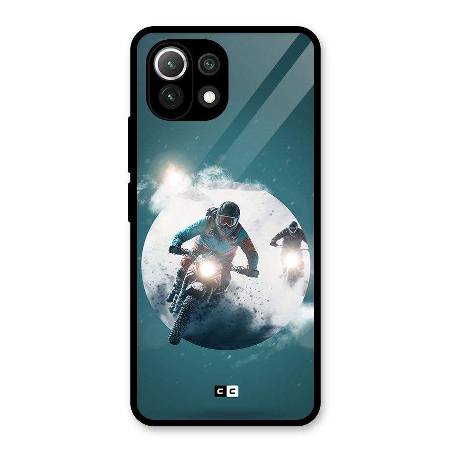 Sky Biker Glass Back Case for Mi 11 Lite NE 5G