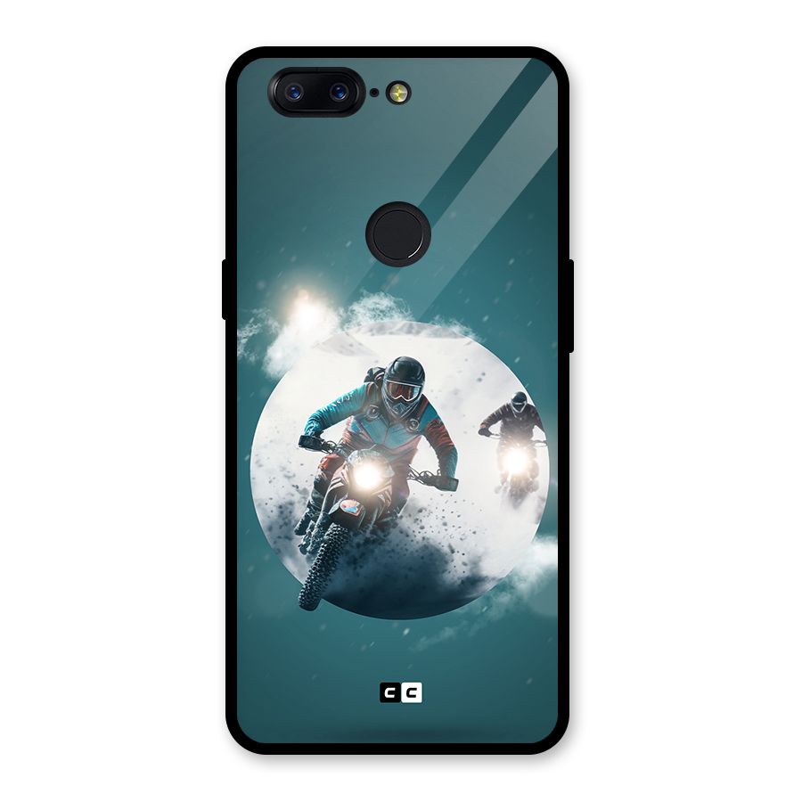 Sky Biker Glass Back Case for OnePlus 5T