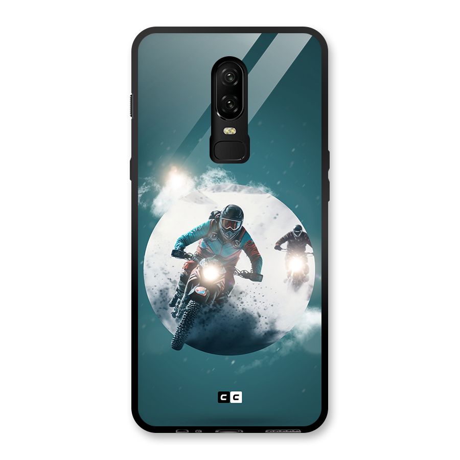 Sky Biker Glass Back Case for OnePlus 6
