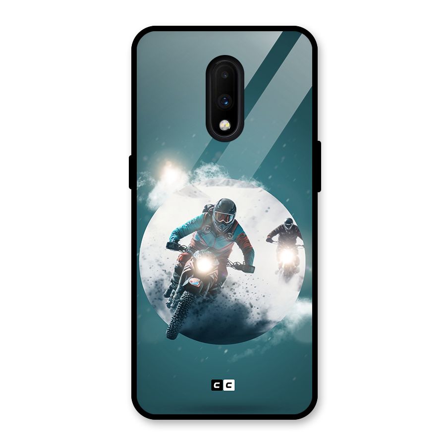 Sky Biker Glass Back Case for OnePlus 7