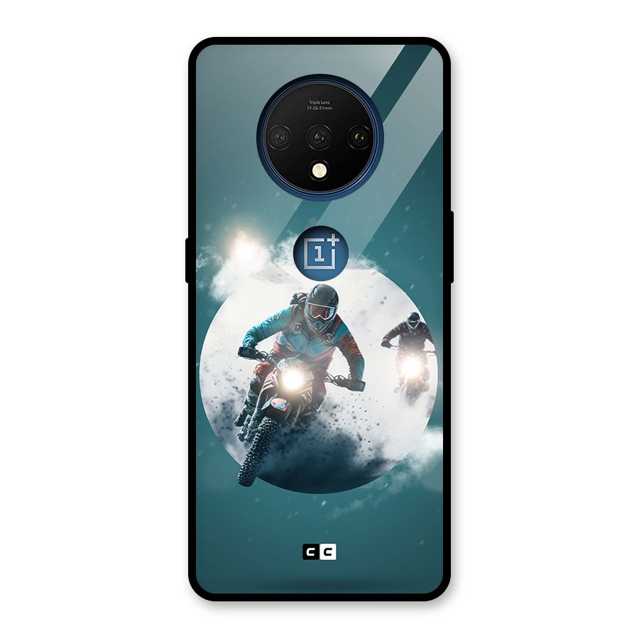 Sky Biker Glass Back Case for OnePlus 7T