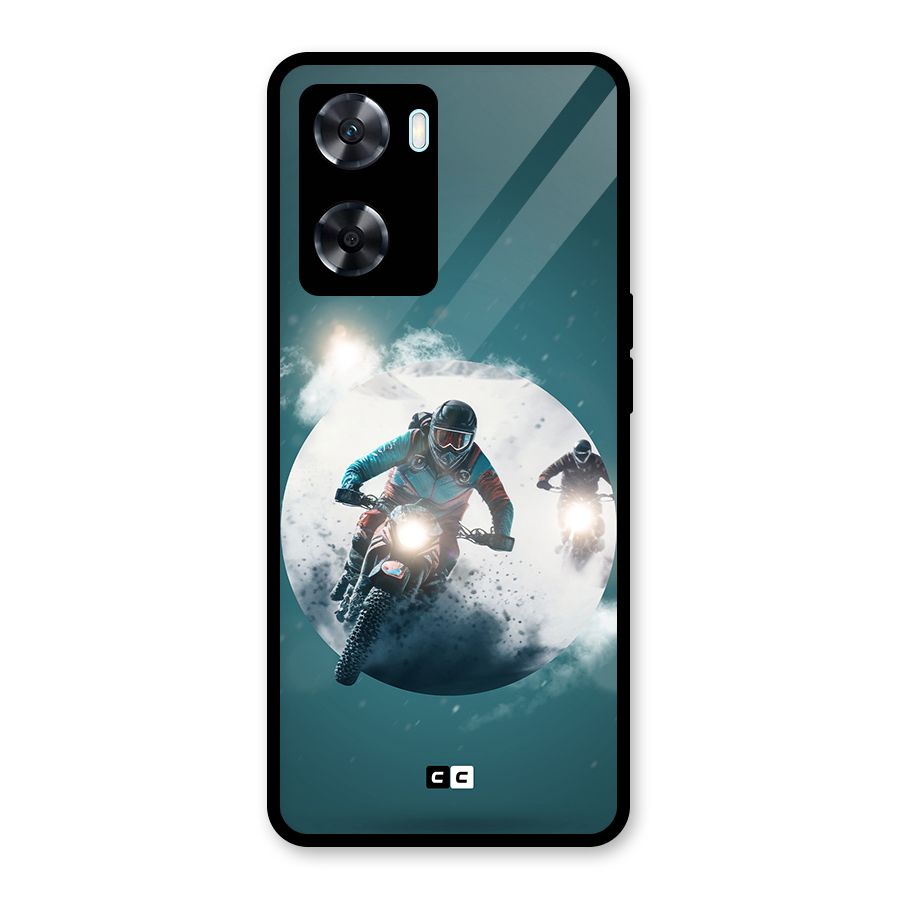 Sky Biker Glass Back Case for Oppo A77