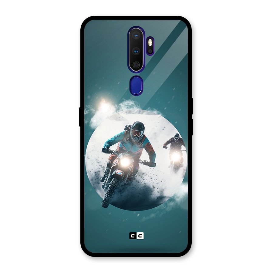 Sky Biker Glass Back Case for Oppo A9 (2020)