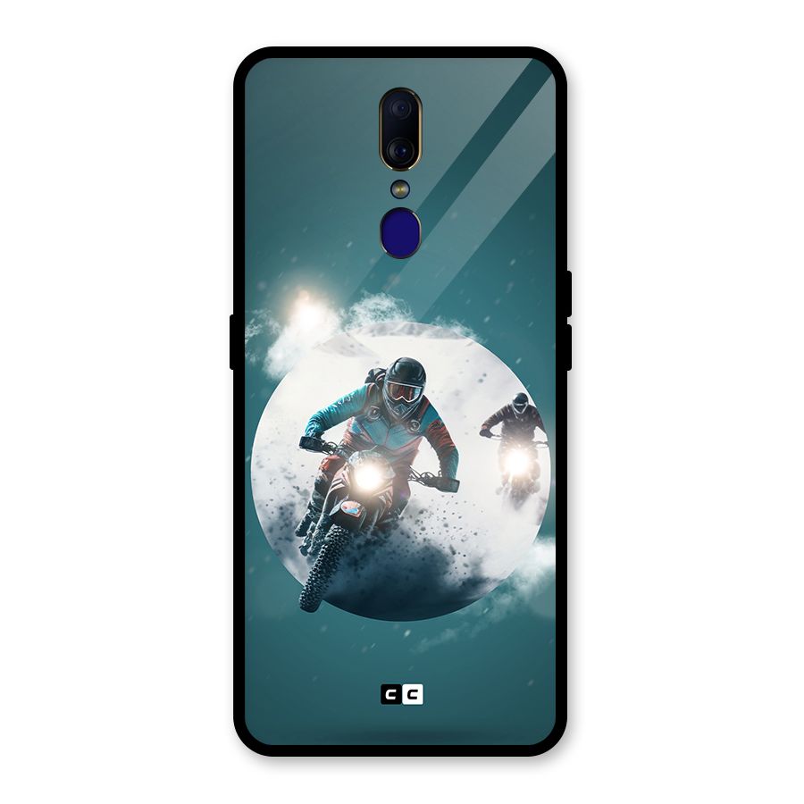 Sky Biker Glass Back Case for Oppo F11