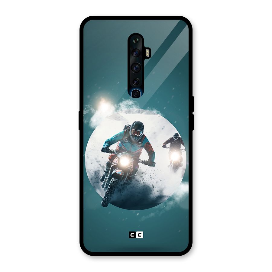 Sky Biker Glass Back Case for Oppo Reno2 F