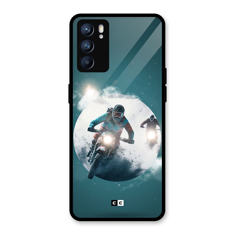 Sky Biker Glass Back Case for Oppo Reno6 5G